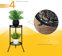 Espositore per Fiori Espositore per Fioriera in Metallo Antiruggine Decorativo a 2 Livelli, O&YQ
