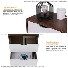 Yuanyan - Comodino a 2 ripiani, alla moda, con 2 cassetti, comodino, tavolino da caffè, per camera da letto, comodino e comodino a prova di umidità, per camera da letto, bagno, soggiorno