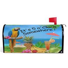 Copre cassetta delle lettere magnetico estivo pappagallo ananas uccello frutta tropicale banana grande postale casella avvolge giardino cortile decorazione casa dimensioni 64,8 x 53,3 cm