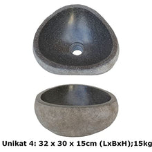 Lavandino in pietra di fiume, ca. 30 cm, Riverstone, scelta unica possibile
