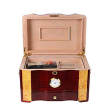 WRJY Scatola per sigari Humidor per sigari, può Contenere 100 sigari, Armadietto per sigari con igrometro e umidificatore, Fodera in Legno di Cedro, Scatola portaoggetti per Vernice luc