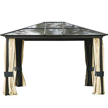 Outsunny Gazebo di Lusso in Alluminio con Zanzariera Tendone da Giardino in Poliestere 300x360x265cm