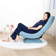 Divano pigro Poltrona Girevole Lazy Couch Camera da Letto con Balcone Camera da Letto per Il Tempo Libero (Colore : Lake Blue)