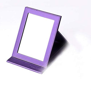 LXRZLS Specchio cosmetico Pieghevole, Specchio da Tavolo, Specchio da Viaggio in Pelle, Angolo di debug