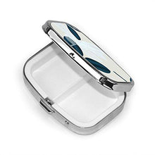 Scatola per pillole quadrata in argento per tablet e tablet medicina, colore: verde scuro, bianco, marrone naturale