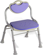 Sgabello da bagno JUNshower feci doccia / vasca da bagno Sgabelli lega di alluminio doccia Sedile Sgabello for anziani / disabili AntiSlip Mats doccia sedia regolabile in altezza con schienale 5 Bagno