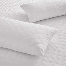 mTextile - Coprimaterasso trapuntato in policotone, 30 cm, per letto singolo, matrimoniale, king e super king, Cotone Policotone, bianco, Doppio