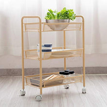 BLWX LY Scaffale da Cucina a 3 Livelli con Whell Elf Ripiano Antiscivolo for carrelli Cart Carrello da Bagno ， for Salone di Bellezza, Parrucchiere, Camera da Letto