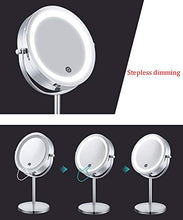 Specchio Ingranditore 10x Da Viaggio,Specchi Da Tavolo,specchio Ingranditore Con Luce Led,specchio Ingranditore Caricamento Continuo Della Batteria Con Rotazione a 360 ° Dello Specchio Antiappannament