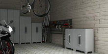 Terry 1 Armadio Multifunzionale Alto, da Esterno Interno, Due Ante, grigio, 78 x 43.6 x 143 cm