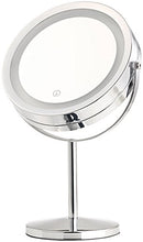 Sichler Beauty Specchio: Specchio cosmetico a LED, 2 superfici a Specchio, Pacco Batteria, Ingrandimento 3X / 7X (Specchio con Luce)