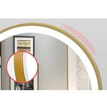 Specchio rotondo a LED Specchio per il trucco a parete Smart Touch Oro / bianco Camera da letto per la casa Bagno Specchio per il trucco Diametro 30 cm / 40 cm Specchio ad alta definizione