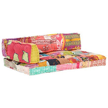 vidaXL Cuscino per Divano con Pallet Multicolore Tessuto Patchwork