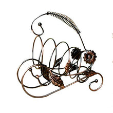 KUMOPYU Cremagliera del Vino del Fiore del Sole Cremagliera del Vino Creativa Portabottiglie del Vino Appeso Bar della Barca dei Pirati Portabottiglie Decorazione della Casa Forniture per Bar-Bronzo