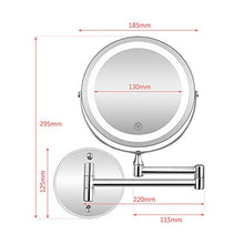 Specchio cosmetico a LED Specchio da Bagno a LED USB Ricarica 10 Volte ingrandimento 360 ° Angolo di Rotazione Pieghevole Design Touch Control 2 Facce dello Specchio