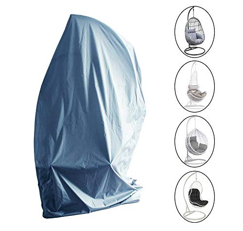 Laxllent Copertura della Sedia a Dondolo,Rattan da Giardino Wicker Coperture Mobili Impermeabili per Sedie sospese,216x185cm, Grigio (210D Oxford PU)