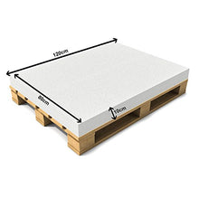 [neu.haus] Cuscino per Mobili di Pallett con Fodera 120 x 80 x 10 cm Spugna con Rivestimento Uso Interno e Esterno Grigio Scuro