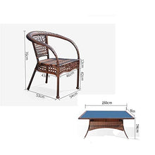HLZY Tavolo in Vimini in Rattan mobili in Patio e Set Sedia, Mobili da Giardino Patio Tavolo e sedie Set Set Family Lawn Mobili da Giardino all'aperto (Sedia da 4 Pezzi Sedia da tavola)