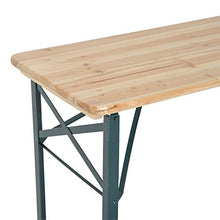 Outsunny Set Birreria da Giardino Tavolo e 2 Panche con Schienale Pieghevole in Legno di Abete