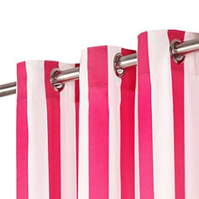 vidaXL 2X Tende con Anelli Classici Eleganti Moderne Tendaggi per la Casa Rivestimento Finestre Privacy in Metallo Tessuto 140x225cm Rosa a Strisce