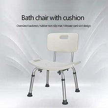 Sgabelli Mobili da Bagno Bagno con Schienale in Alluminio Sedia Doccia Senior Bagno Donna Incinta Doccia Sedia Antiscivolo Altezza Regolabile capacità di Carico 130kg