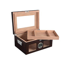 SHYPT Grande capacità Humidor con igrometro e umidificatore Cigar Cabinet Doppi Strati Cigarette Box di stoccaggio Accessori for sigari