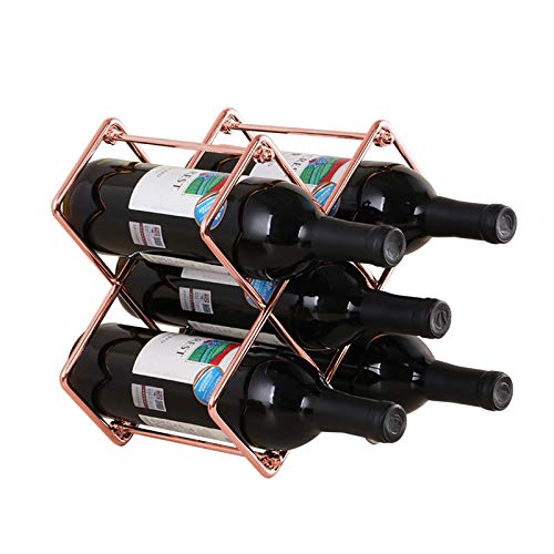 Porta Bottiglie di Vino Scaffale Portabottiglie Vino Metallo per 5 Bottiglie Scaffale per Vini Ideale per Bar Cantina Cucina Dispensa SPDYCESS