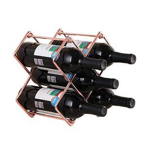 Porta Bottiglie di Vino Scaffale Portabottiglie Vino Metallo per 5 Bottiglie Scaffale per Vini Ideale per Bar Cantina Cucina Dispensa SPDYCESS