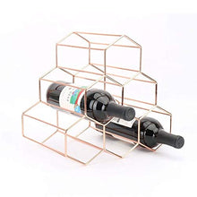 Conservazione del vino Wine Rack - Nordic arte del ferro Wine Rack 6 cremagliera della bottiglia di cucina bottiglia di vino Rack Storage Box vino piano cremagliera indipendente ( Color : Rose Gold )