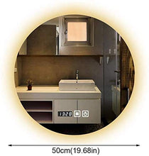 Specchio da toeletta Led con luce Specchio per il trucco Lavandino da parete Specchio da bagno rotondo Specchio rotondo Specchio da toilette anti-appannamento Specchio di bellezza (Dimensioni: 50 cm