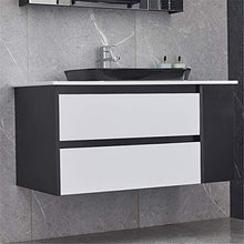 Set di Mobiletti Specchio e Lavabo Combinazione per Mobile da Bagno Semplice Bagno Specchio per lavabo per lavabo per lavabo (Color : Black, Size : 50x60x48cm)