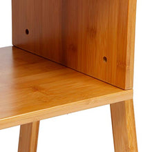 FTVOGUE 2 Pezzi Comodino da Letto, Comodino Aperto Comodino Stoccaggio in bambù, Impilabile, Combinazione Libera, 40x29x42cm