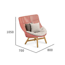 Balcone Leisure Small Sofa Teng Lazy Sofa Chair Chair Sofa Lazy Wood Mobili da Esterno (Divani Dimensioni: 850x700x800mm) (Colore: C)