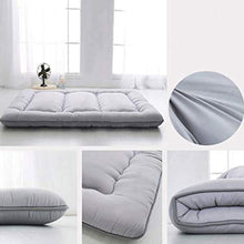 Huan Giapponese Piano Materasso futon, Pieghevole Mat Addensare Matt, Soft Camera Studente Copertura Materasso di Sonno shikibuton-Pieno Grigio (Size : 150×200cm)
