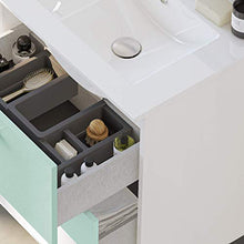 Randalsa Mobile Nexo 80 cm | Verde | 81 x 81 x 46 cm | Mobile con 2 cassetti + lavabo in Ceramica
