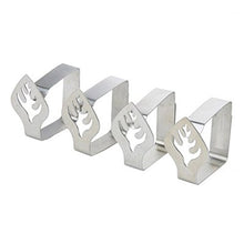 WERTAZ Clip per tovaglia in Acciaio Inossidabile,Clip Decorative per Tovaglia a Forma di Foglia in Acciaio Inox, Argento