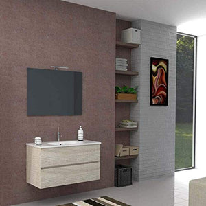 Mobile Bagno Completo Lavabo Specchio Led Harmony 80CM CERAMICHEMIRANDA-Frassino Tranchè