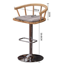 GAGP Counter Seat Home Page Girevole con Schienale Alto contatore Sgabello o Bar Altezza 360 Gradi di Rotazione sede di Legno Finitura & poggiapiedi per Home Breakfast Bar Bancone Cucina