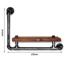 LYM &ripiano di stoccaggio Mensole a Muro, American Retro Tubature dell'Acqua Rack Bagno portasciugamani Bookshelf Mensola Decorativo Scaffale di Finitura