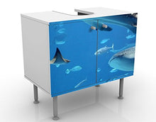 Mobile per lavabo design Fish In The Sea 60x55x35cm, basso, Larghezza: 60cm, regolabile, mobiletto da lavandino, lavandino, mobiletto da lavabo, lavabo, mobiletto, bagno, bagnetto, mobile da bagno