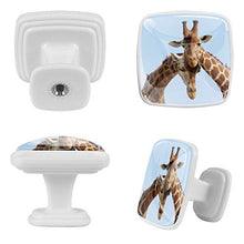Coppia di giraffa 4 PCS Pomelli per Porta, Pomolo per Mobile, Pomelli per Mobili con Viti, Maniglia per Armadietto, Pomelli per Porta, Pomelli per Cassetti per Porta, Armadio, Cassetto e Credenza