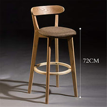 Ljings - Sgabello da bar moderno, altezza bancone da cucina, per pub, bar, patio, bar, pub, sedie con schienale, colori diversi, 60 cm, marrone, lino
