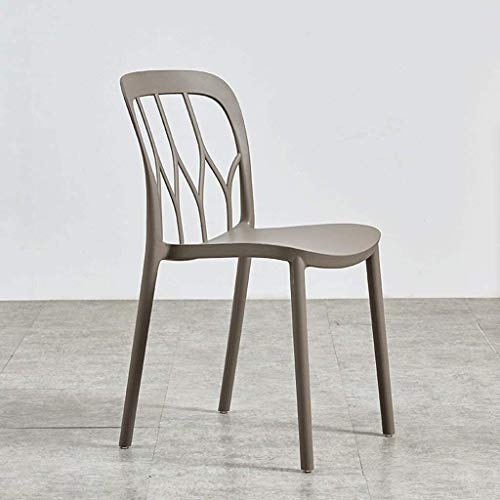 creatività Dormitorio Sedia Moderno Studio Minimalista Sala Sedia Home Indietro Sedia di plastica Sgabello Pieghevole Nordic Creativo Chair Studente XMJ (Color : Warm Gray)