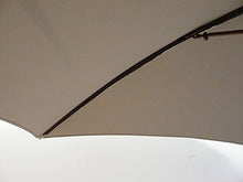 Maffei Art 66 Madera. Ombrellone Esagonale Diametro cm.280 in Tessuto PolyMa. Telaio Effetto Legno. Made in Italy. Colore Ecru