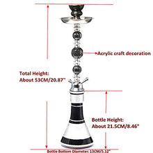 SJZJ Tabacco Narghile, Narghilè di Vetro Tubo di Narghilè Chicha Narguile Completo Nargile Waterpijp con Sheesha Ciotola di Ceramica Tenaglie di Carbone (B)