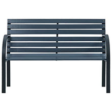 BIGTO Panca da giardino 120 cm in legno grigio 120 x 59 x 82 cm (L x P x A)