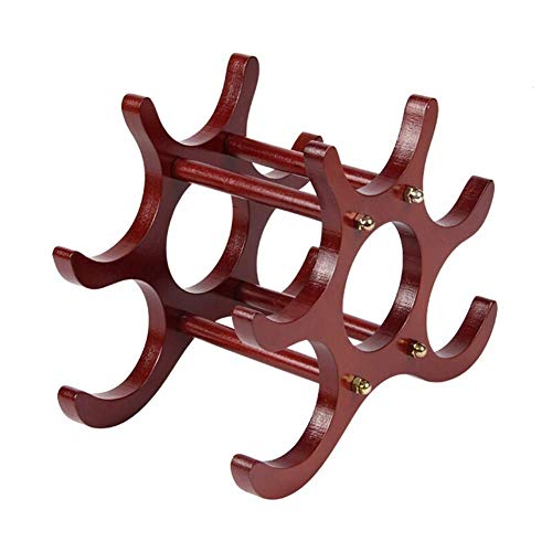 LHQ-HQ Vino Rack di Legno for la casa Bar di Home Decor Studio Volte 26 u0026;16,5 u0026 Volte;21,5 Centimetri Rosso Scuro