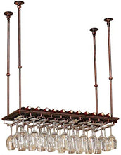 JXXDQ Metallo Bottiglia di Vino Rack Calici di Vetro Rack Parete Pensili Vino [Altezza 25.6"-41,3" Regolabile] - Bronzo Telaio, 150 Cm (59") (Size : 120cm)