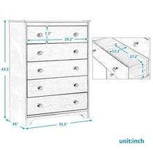L.W.S Mobili per Camera da Letto Tabella 5 cassetti cassettiera cassettiera Cabinet Cabinet in Legno di ciliegio a ciliegio