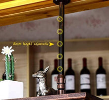 COLiJOL Portabottiglie Europeo in Legno Massello/Bar Portabottiglie Creativo, Portabicchieri da Vino a Personalità Invertita Portabicchieri da Vino a Soffitto Portabottiglie,1,100 * 28 * 20 cm